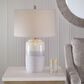 Uttermost Pinpoint Table Lamp in White, Gray and Ivory Cream, , large