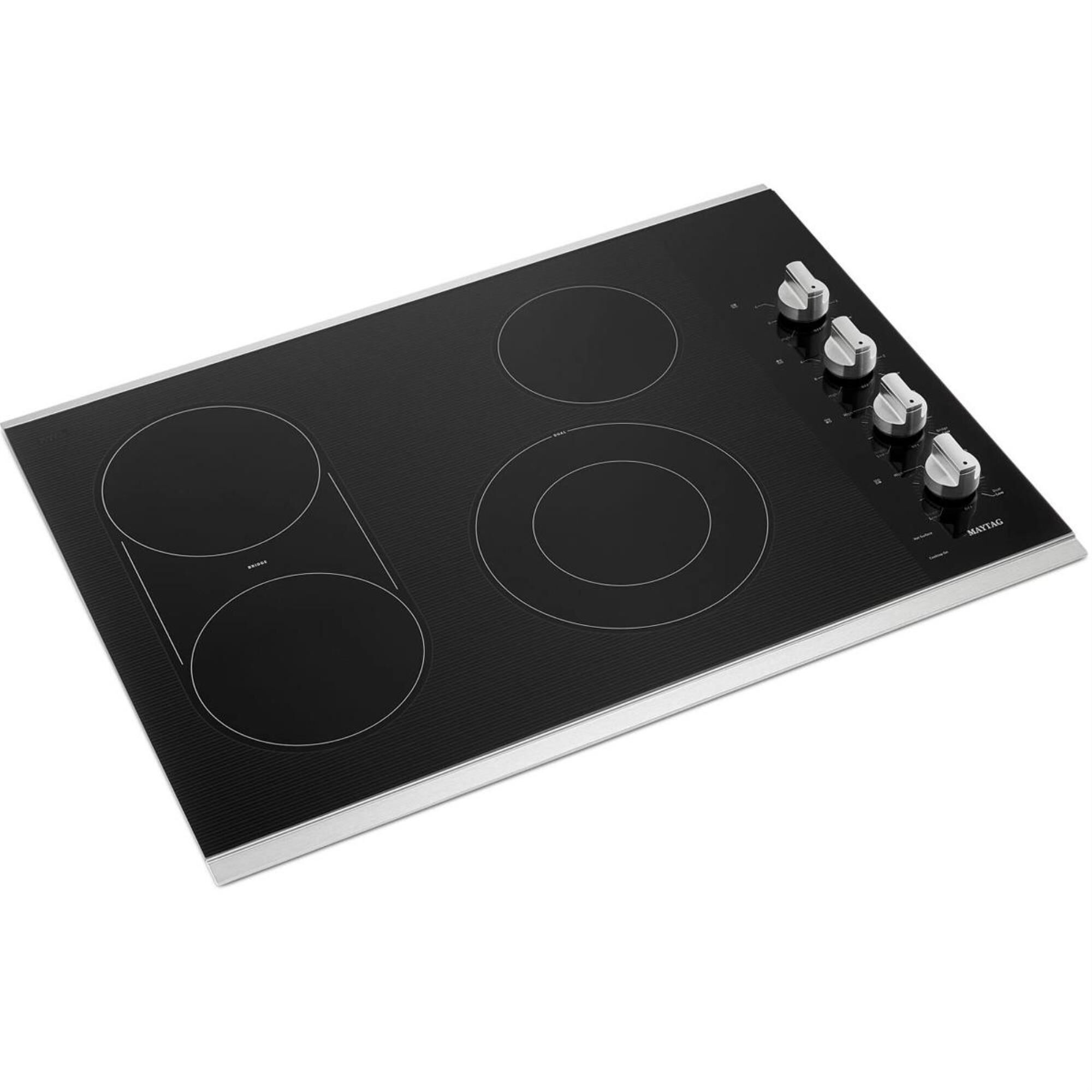 Electric cooktop outlet with grill