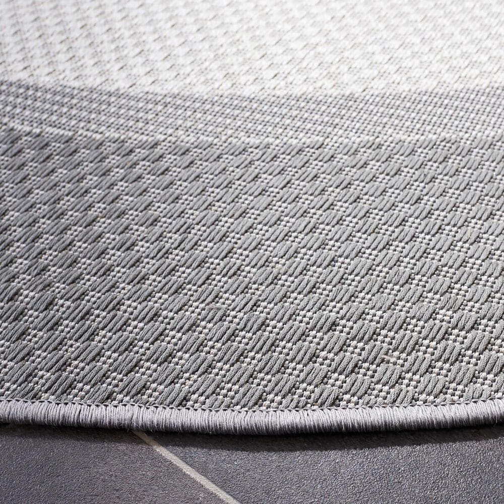 Safavieh Martha Stewart Cyprus 6&#39;7&quot; Round Ivory and Charcoal Area Rug, , large