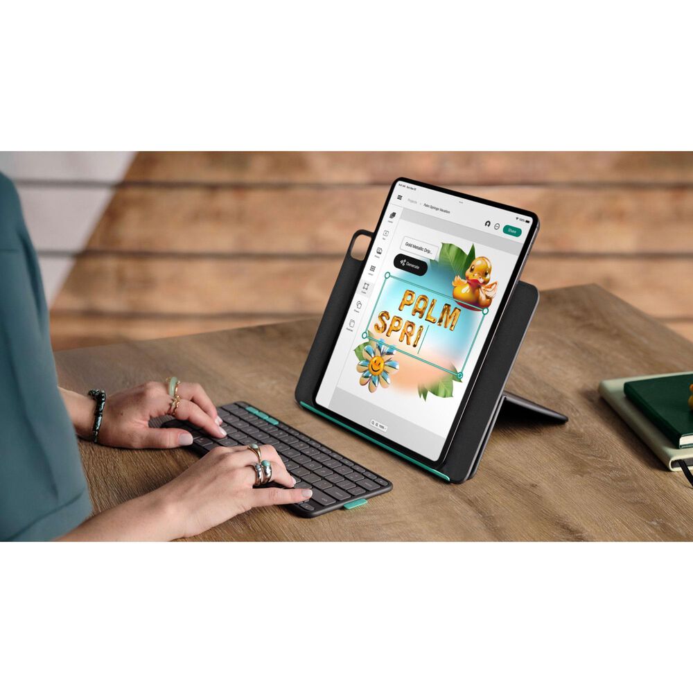 Logitech Flip Folio Keyboard Case for 13&quot; iPad Air or iPad Pro in Graphite, , large