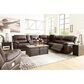 Signature Design by Ashley Dunleith 6-Piece Power Reclining Curved Sectional in Chocolate, , large