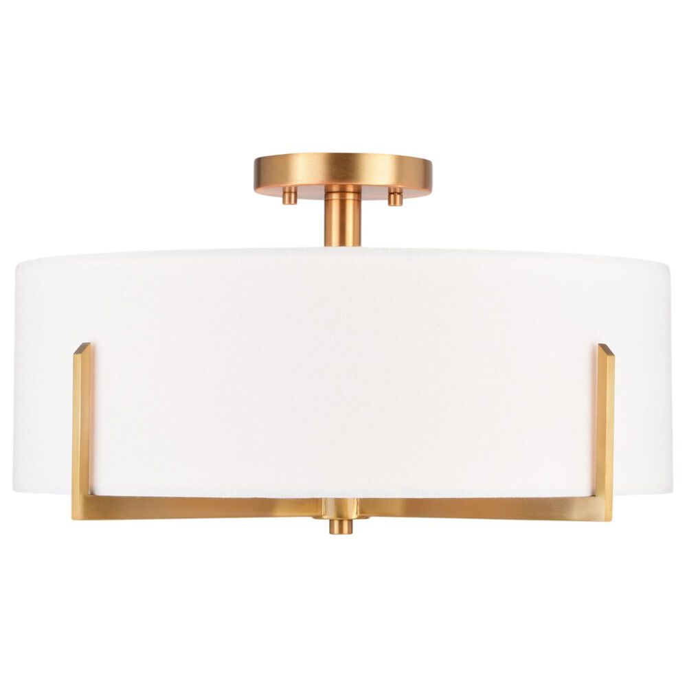 Vaxcel Surrey 4-Light Semi Flush Mount in Natural Brass, , large