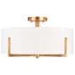 Vaxcel Surrey 4-Light Semi Flush Mount in Natural Brass, , large