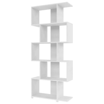 Dayton Petrolina Z-Shelf with 5 Shelves in White, , large