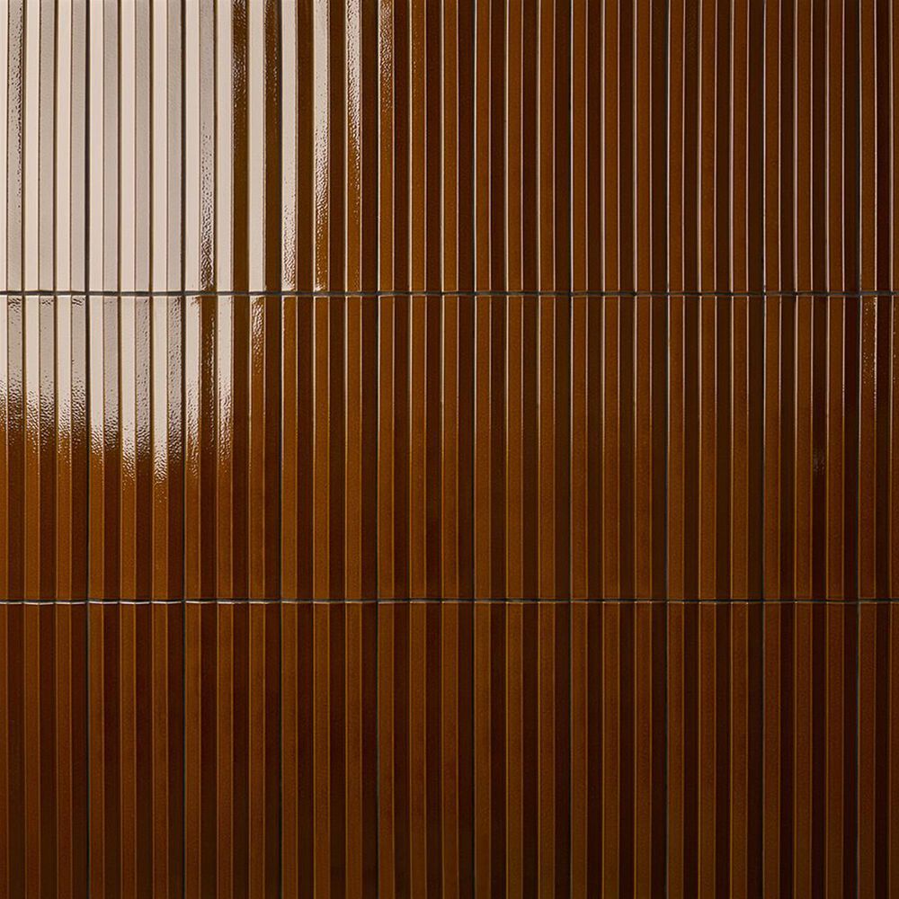 Soho Studio Accordion Ochre Yellow 5" x 16" Porcelain Tile, , large