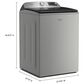 Maytag 5.2 Cu. Ft. Smart Pet Pro Top Load Agitator Washer and 7.4 Cu. Ft. Smart Gas Top Load Dryer Laundry Pair in Classic Silver, , large