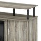 HOMLUX 47" TV Stand with Electric Fireplace and 2 Doors in French Oak Grey and Black, , large