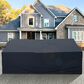 HOMLUX 90" Waterproof Patio Cover with Adjustable Drawstring in Black, , large