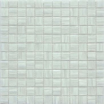 Emser Swirl Pearl 1" x 1" Square on 12" x 12" Glass Mosaic Sheet, , large