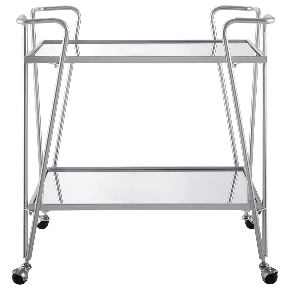 Linden Boulevard Bar Cart in Silver, , large