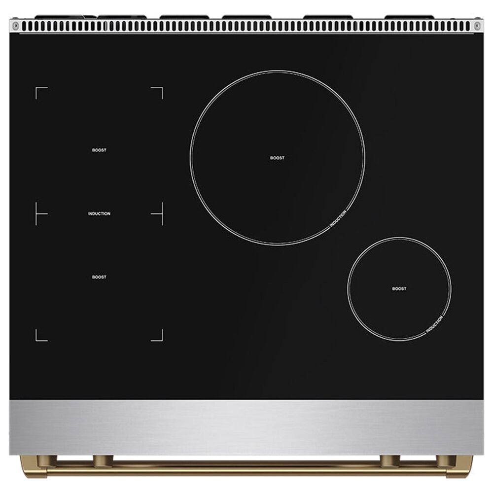 Thor Kitchen Gordon Ramsay 4.8 Cu. Ft. Professional Induction Range with Bronze Handle Kit in Stainless Steel, , large