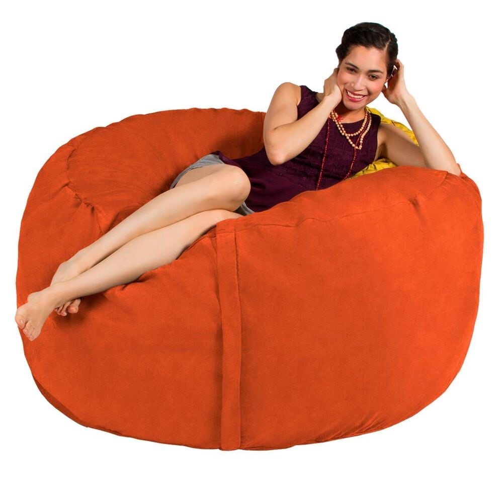 Jaxx 5&#39; Large Bean Bag with Removable Cover in Mandarin, , large