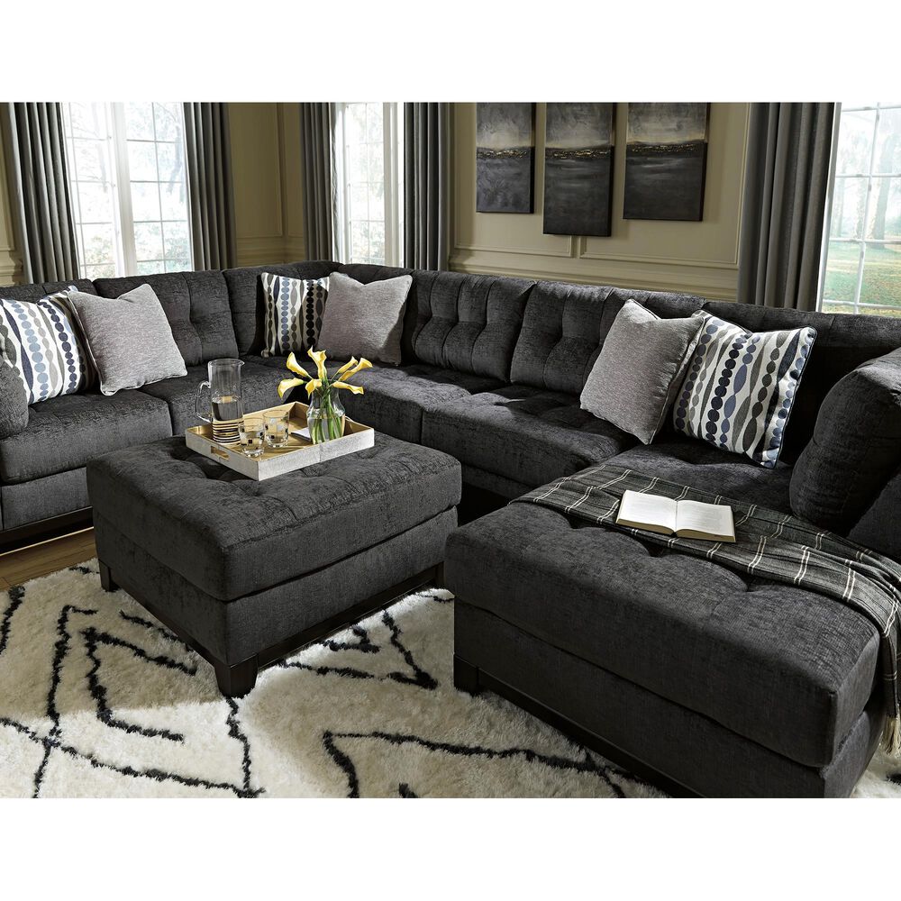 Ashley Reidshire Oversized Accent Ottoman in Steel, , large