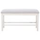 Linon Home Decor Marcum Counter Bench with Grey Cushion in Cream, , large