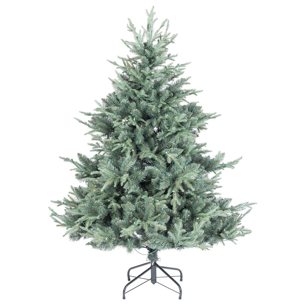 The Gerson Company 5" Spruce Pre-Lit Artificial Christmas Tree in Green and Natural Blue, , large