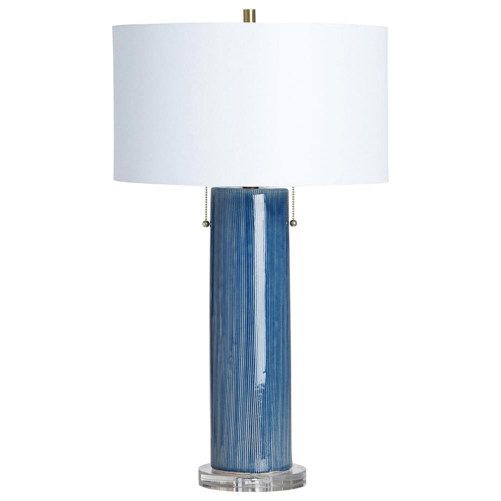 Slatehouse Knox Table Lamp in Blue and Clear, , large