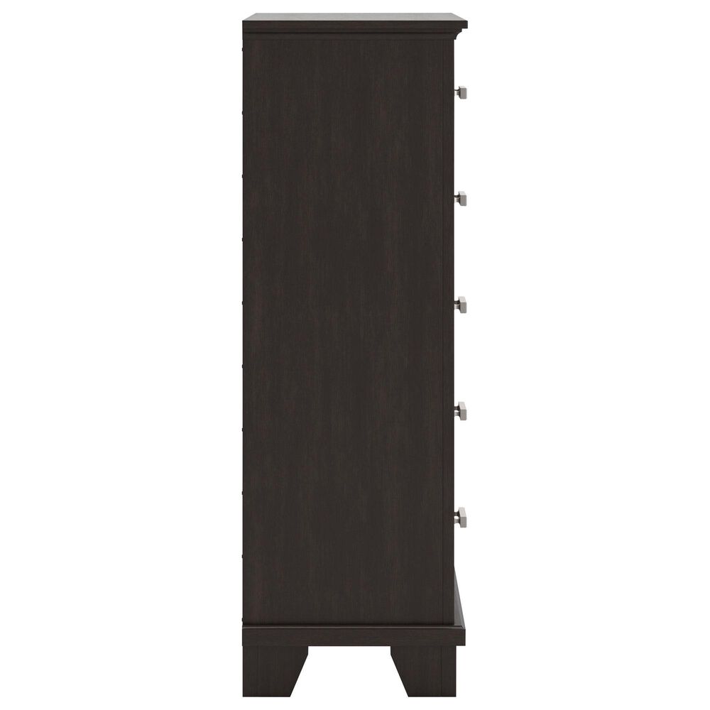Ashley Covetown 5-Drawer Chest in Dark Brown, , large