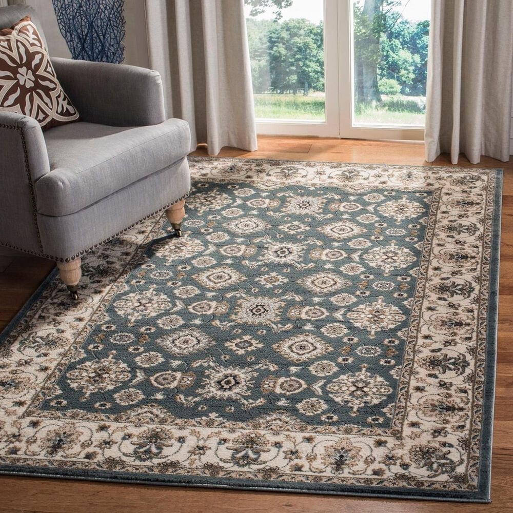 Safavieh Lyndhurst 5&#39;3&quot; x 7&#39;6&quot; Teal and Cream Area Rug, , large