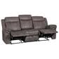 Linon Home Decor Galloway Manual Sofa in Stone Gray, , large
