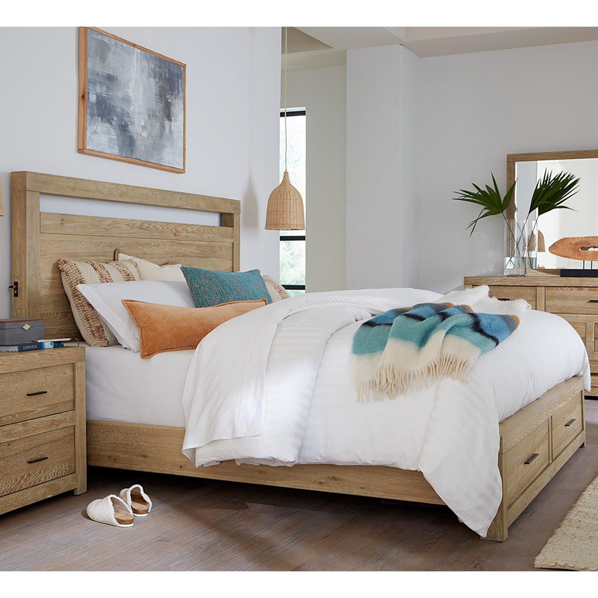 Loft king bed frame with storage cheap