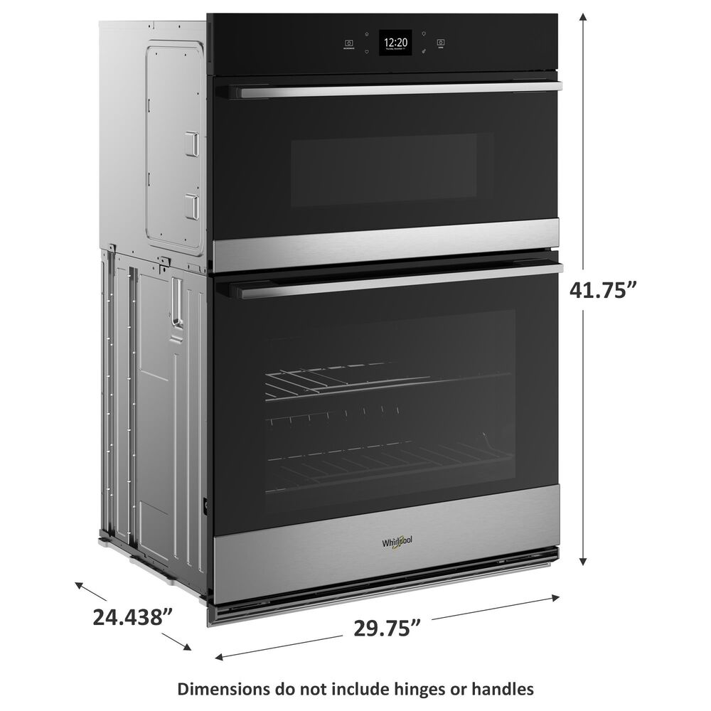 Whirlpool 30&quot; Smart Built-In Electric Combination Wall Oven with Air Fry and Fan Convection Cooking in Fingerprint Resistant Stainless Steel, , large