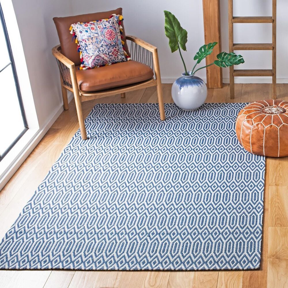 Safavieh Martha Stewart Cotton MSR405M 9&#39; x 12&#39; Blue and Grey Area Rug, , large