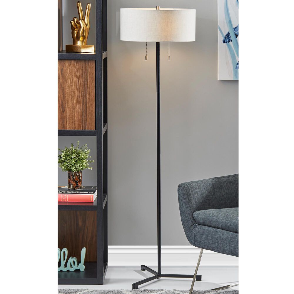 Adesso Wesley Floor Lamp in Black, , large