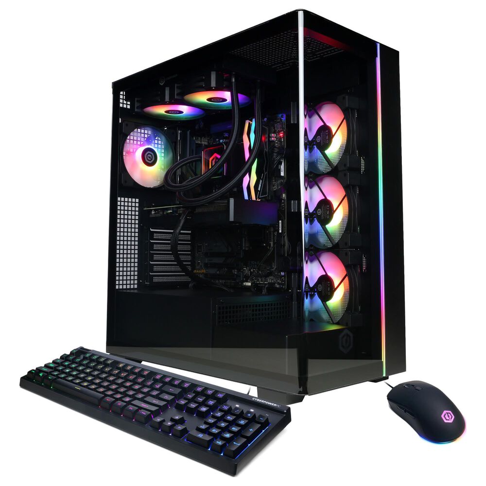 CyberPowerPC Gamer Supreme Gaming Desktop | AMD Ryzen 7 9700X - 32GB RAM - NVIDIA GeForce RTX 5070 Graphics - 2TB SSD in Black, , large