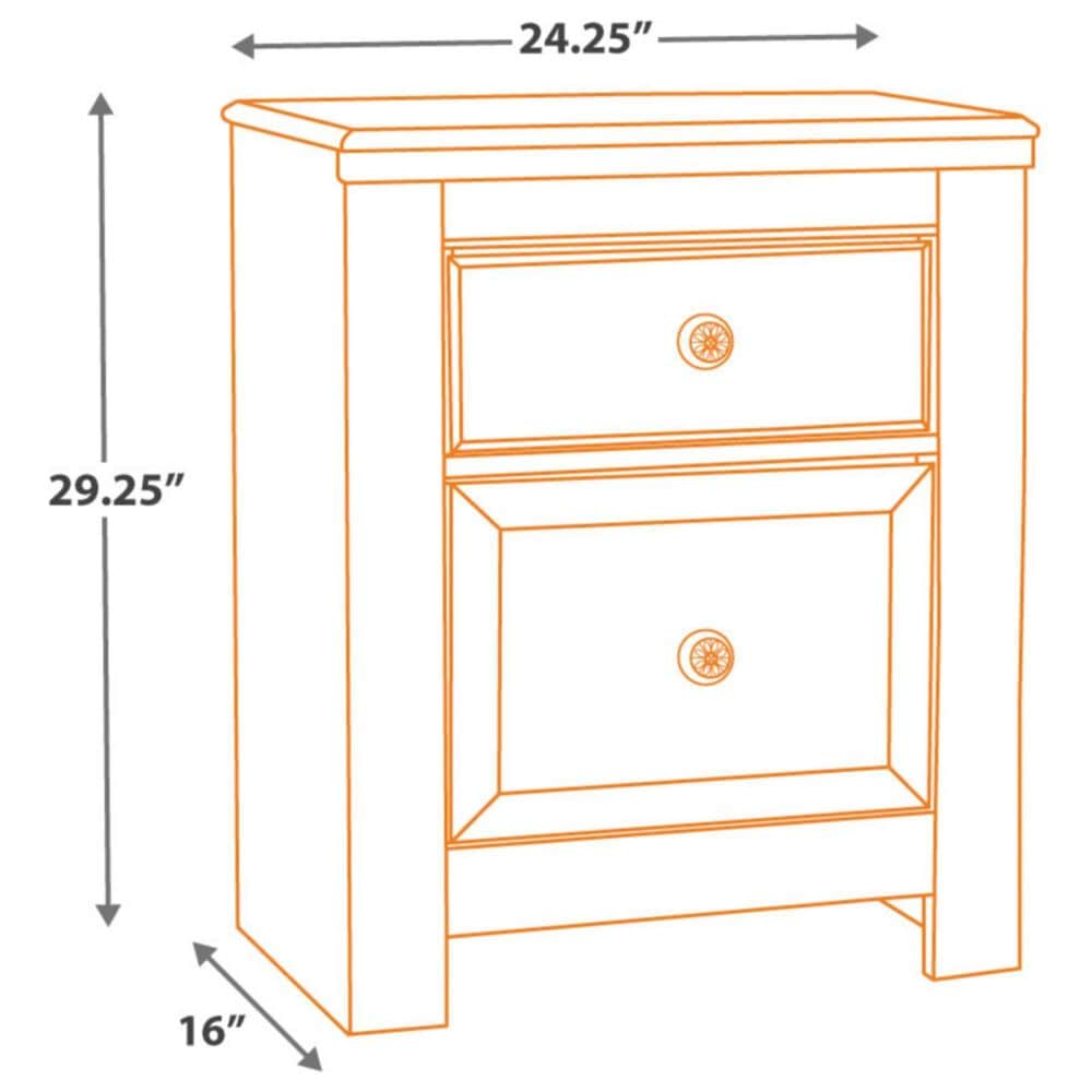 Ashley Paxberry 2 Drawer Nightstand in White Wash, , large