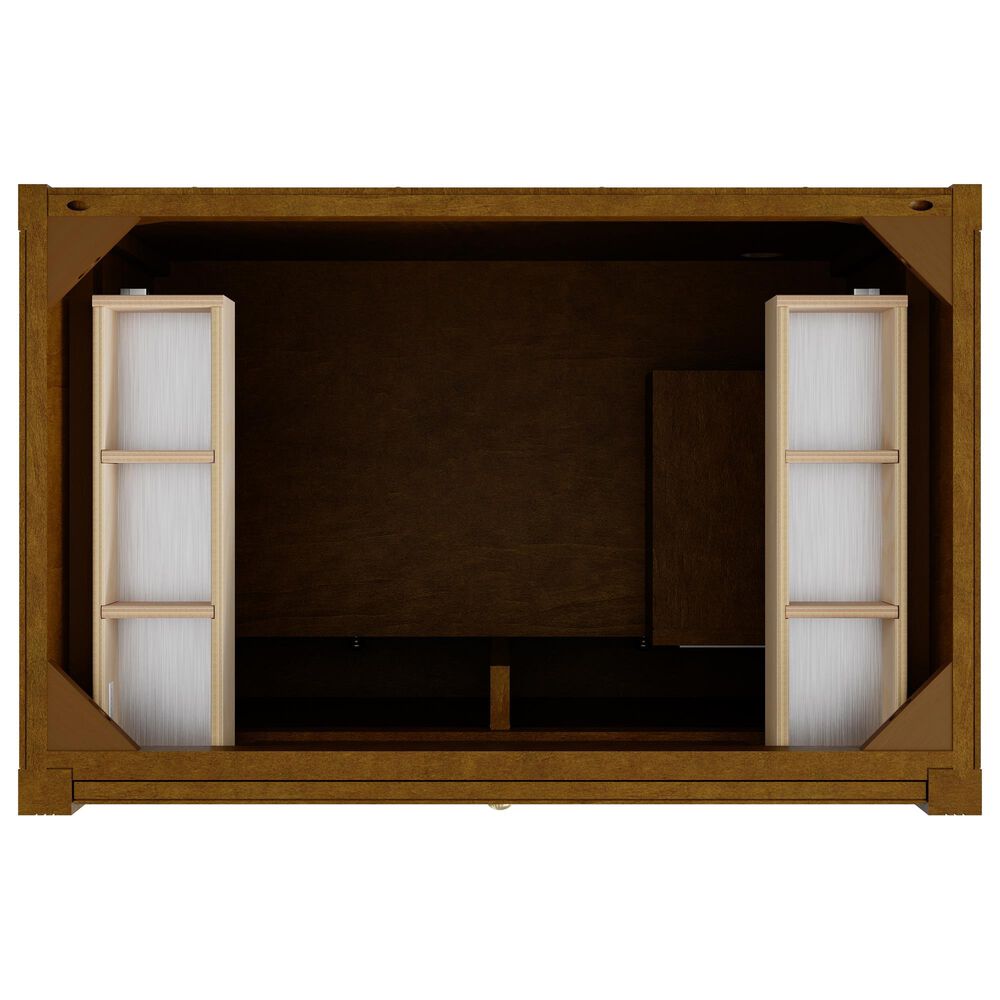 James Martin Bellshire 36" Single Bathroom Vanity in Honey Oak with 3 cm White Zeus Silestone Top and Rectangular Sink, , large