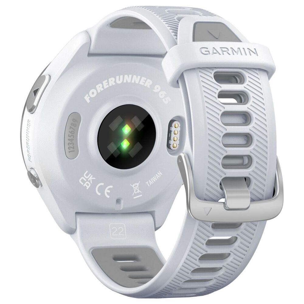 Garmin Forerunner 965 Smartwatch Titanium Bezel Whitestone Case with Whitestone and Powder Gray Silicone Band, , large