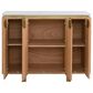 Fairfield Chair Portobello 4-Door Chest in White, Light Brown and Brushed Brass, , large