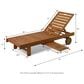 Noviland Patio Lounge Chair Chaise with Side Tray and Wheels in Natural, , large