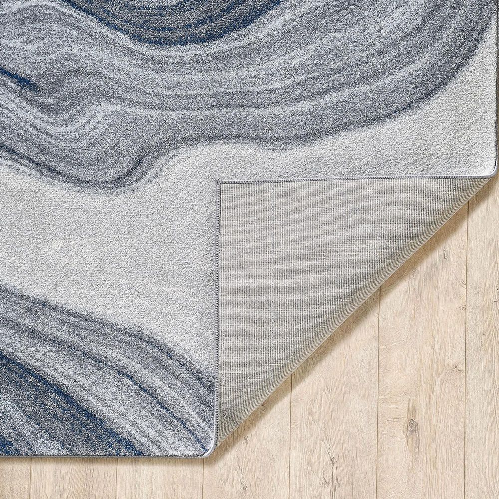 Kas Oriental Rugs Illusions Marble 3&#39;3&quot; x 4&#39;11&quot; Blue and Grey Area Rug, , large