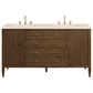 James Martin Vanities Myrrin 60" Double Vanity in Mid-Century Walnut with 3 cm Eternal Marfil Quartz Top, , large
