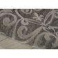 Nourison Damask DAS01 5" x 7" Grey Area Rug, , large