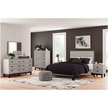 Signature Design by Ashley Vessalli 3-Piece Queen Bedroom Set in Light Gray and Matte Black, , large