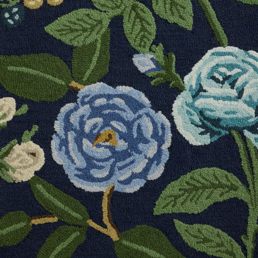 Rifle Paper Co. x Loloi Highgrove Navy 5&#39; x 7&#39;6&quot; Area Rug, , large
