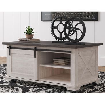 Signature Design by Ashley Dorrinson Cocktail Table in Gray and Antiqued White, , large
