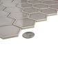 Emser Savvy Silver 2" x 2" Hexagon on 11" x 12" Porcelain Mosaic Sheet, , large