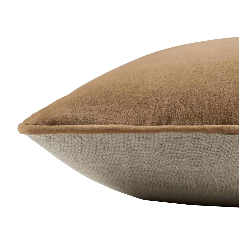 Loloi Lydia 26&quot; Euro Square Throw Pillow in Latte and Beige, , large