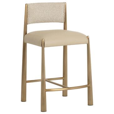 Club Collection By Sunpan Bayard Counter Stool in Napa Beige and Santa Cruz Oatmeal, , large