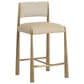 Club Collection By Sunpan Bayard Counter Stool in Napa Beige and Santa Cruz Oatmeal, , large
