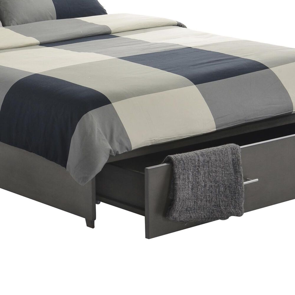 New Day Furniture Sagebrush Murphy Cabinet Bed with Mattress in Stonewash Gray, , large