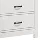 HOMLUX Cassini 6-Drawer Dresser with Black Handles in White, , large