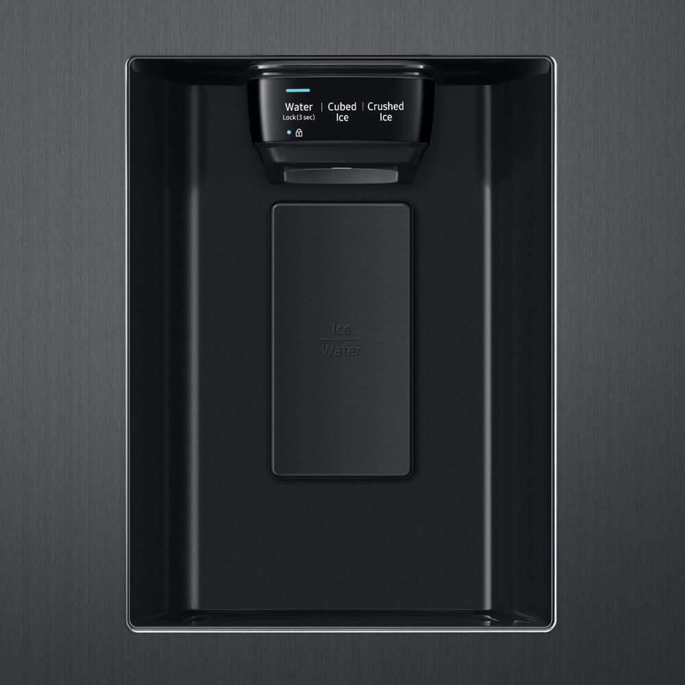 Samsung 27.4 Cu. Ft. Large Capacity Side by Side Refrigerator in Black Stainless Steel, , large