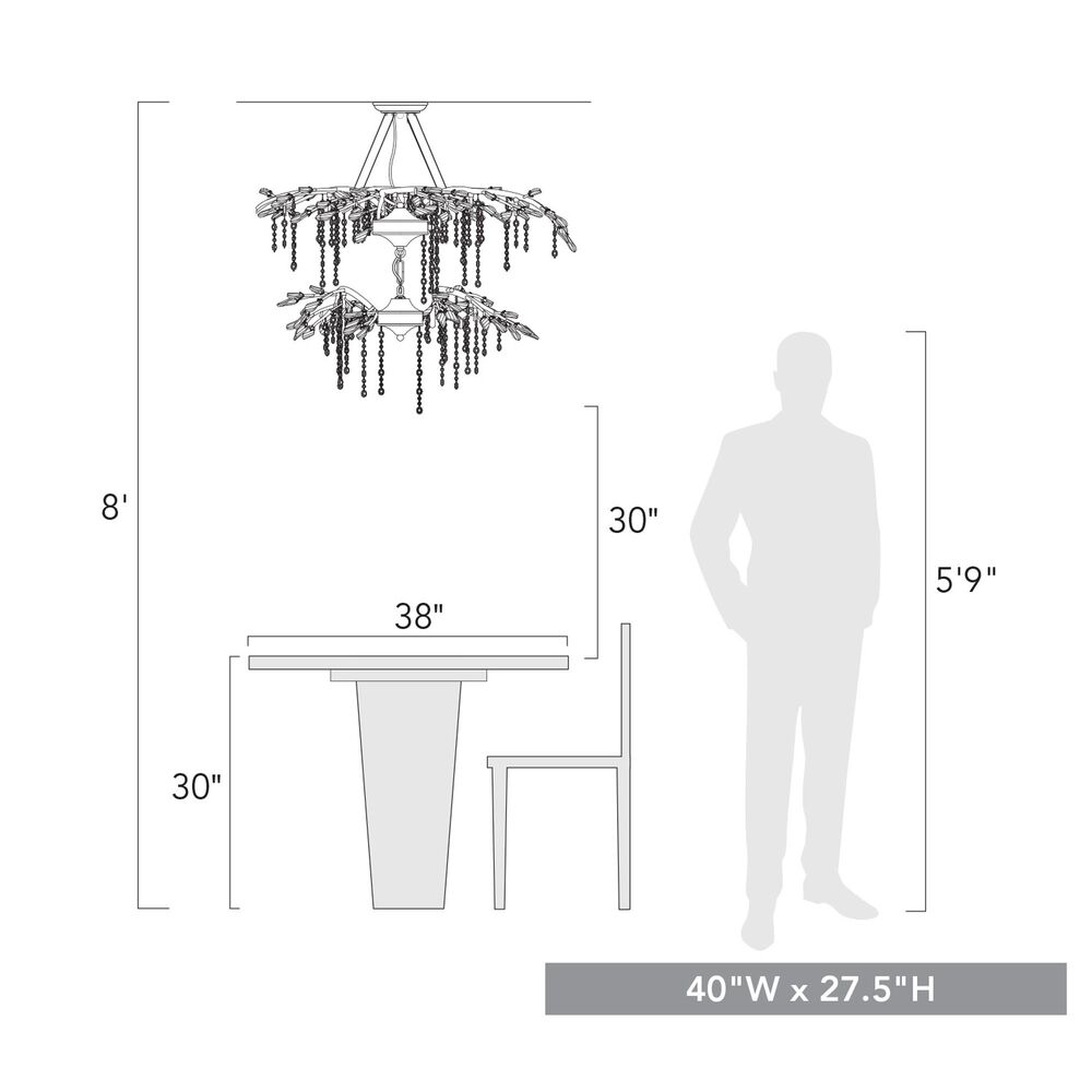 Golden Lighting Autumn Twilight 18-Light Chandelier in Mystic Gold, , large