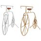 Maple and Jade Bicycle Sculpture in Silver, Gold and Brown (Set of 2), , large