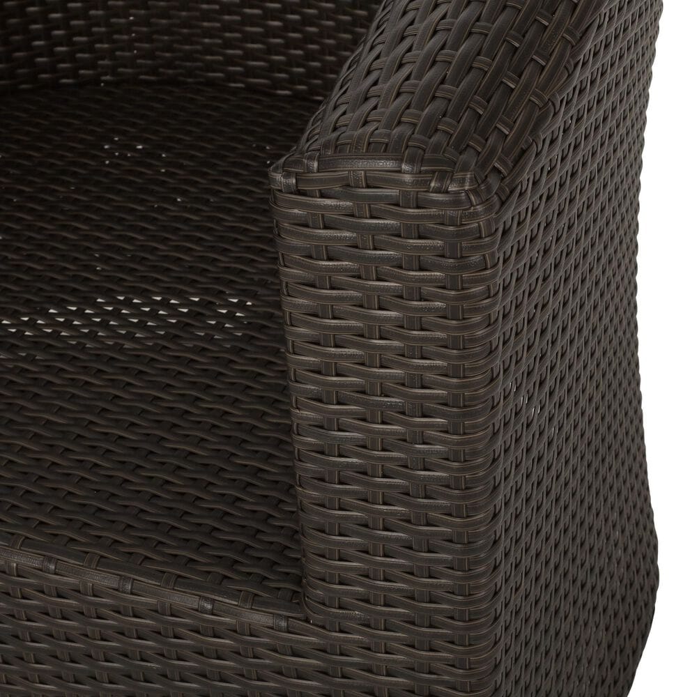 Hearth and Haven Outdoor Wicker Swivel Chair in Khaki, , large