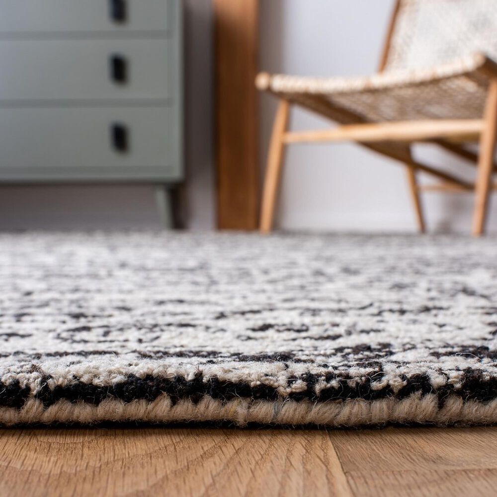 Safavieh Micro-Loop MLP228A 4&#39; x 6&#39; Ivory and Black Area Rug, , large